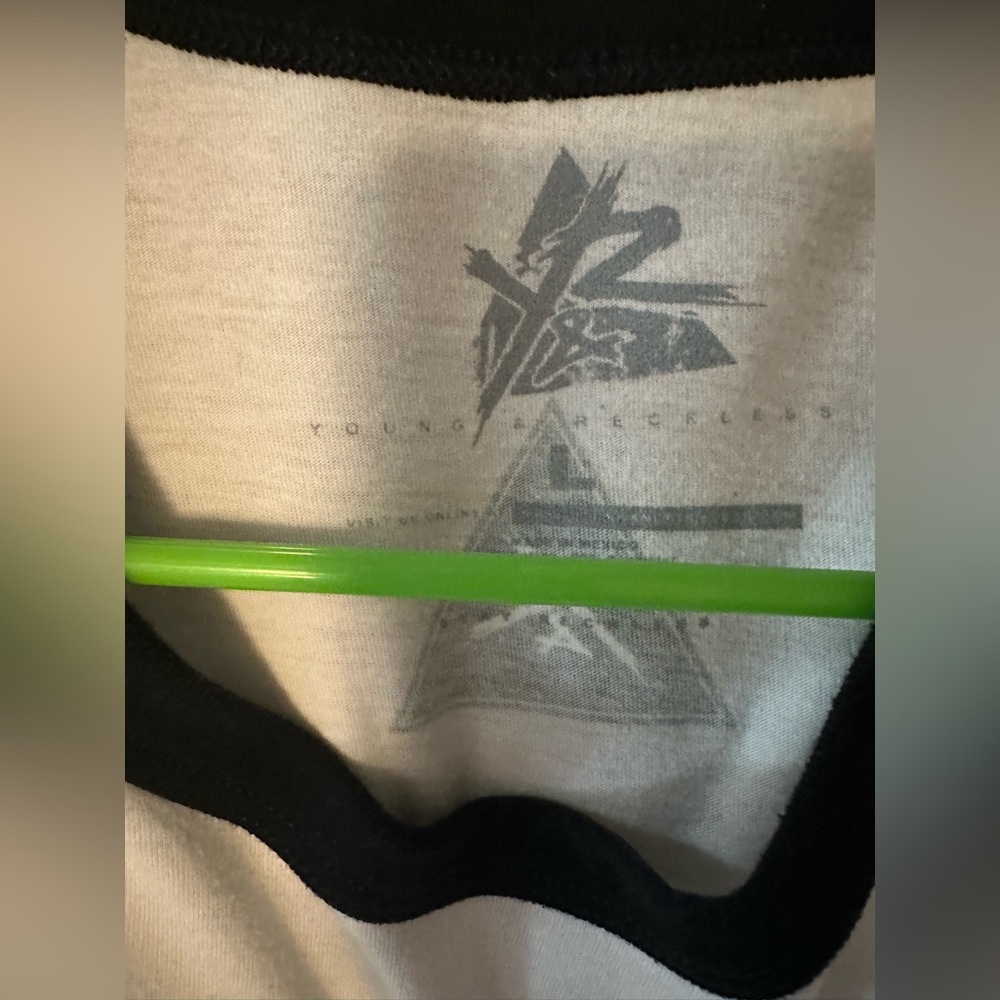 Young & Reckless Black and White Raglan Tee - Picture 2 of 3